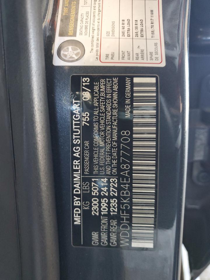 2014 Mercedes-Benz E 350 VIN: WDDHF5KB4EA877708 Lot: 85389215