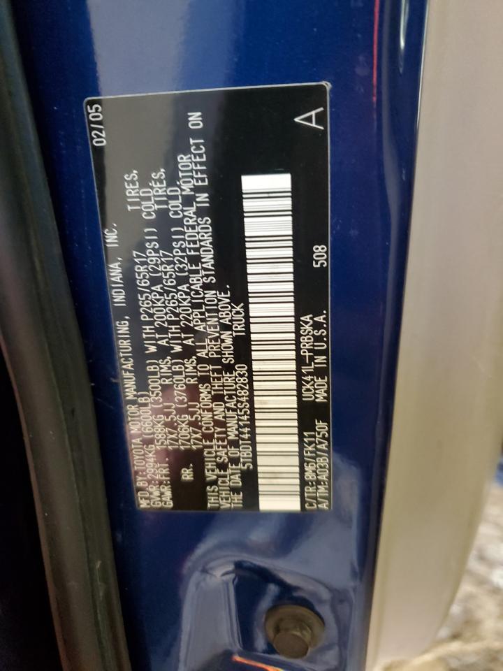 2005 Toyota Tundra Double Cab Sr5 VIN: 5TBDT44145S482830 Lot: 90023435