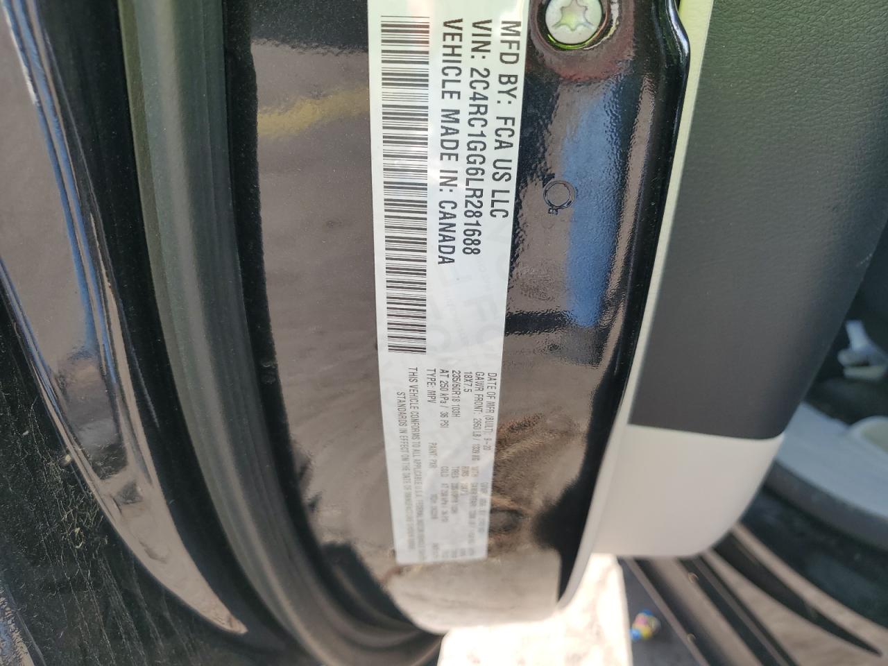 2020 Chrysler Pacifica Limited VIN: 2C4RC1GG6LR281688 Lot: 82743235