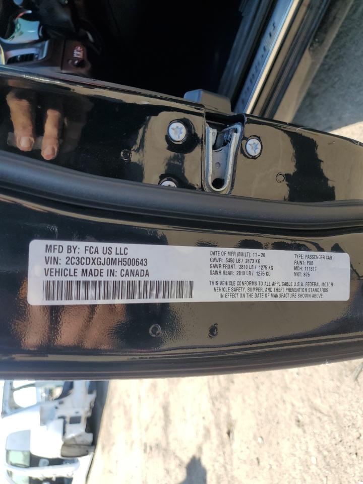 2021 Dodge Charger Scat Pack VIN: 2C3CDXGJ0MH500643 Lot: 68884675