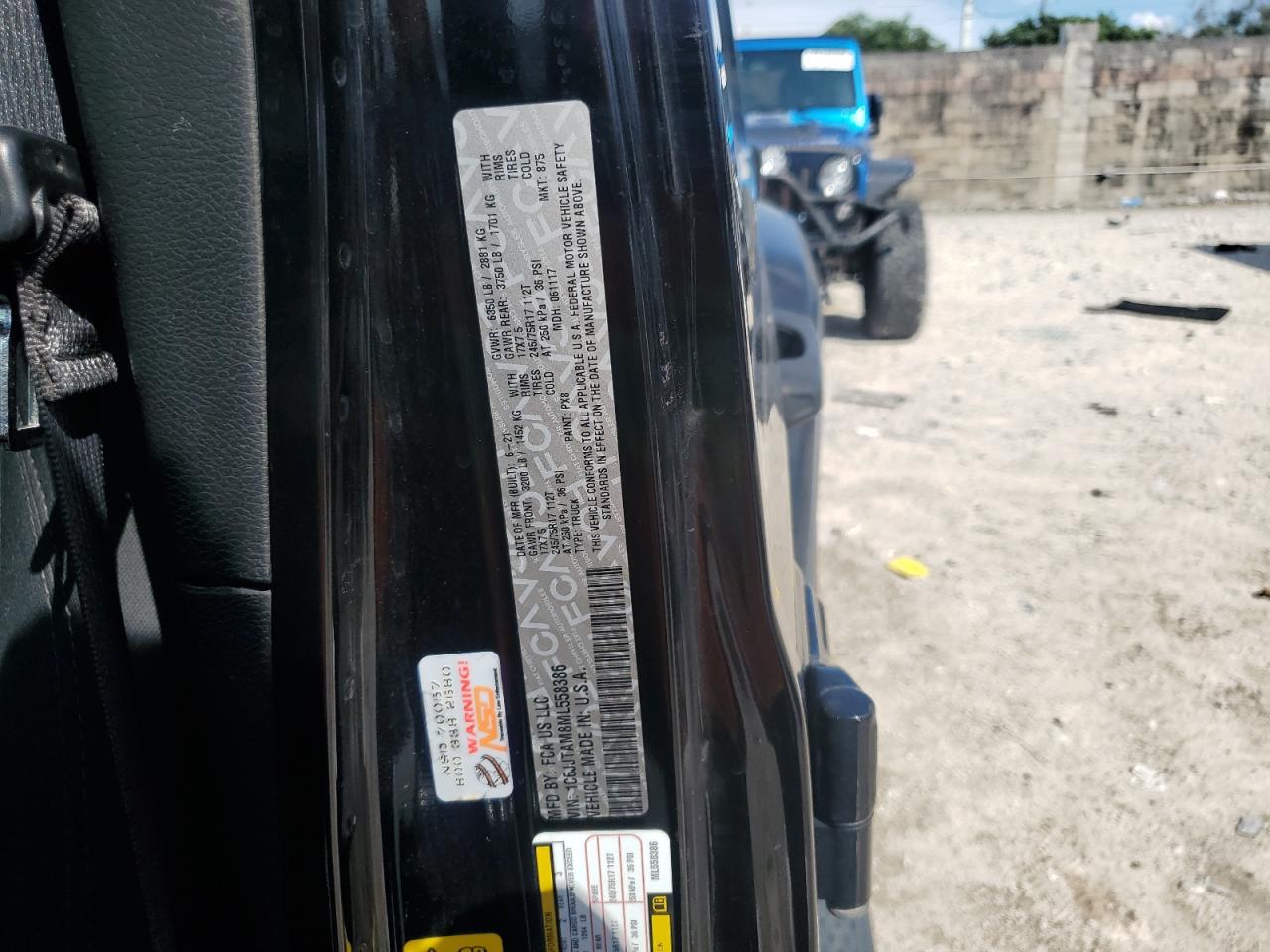 2021 Jeep Gladiator Sport VIN: 1C6JJTAM8ML558386 Lot: 84215185