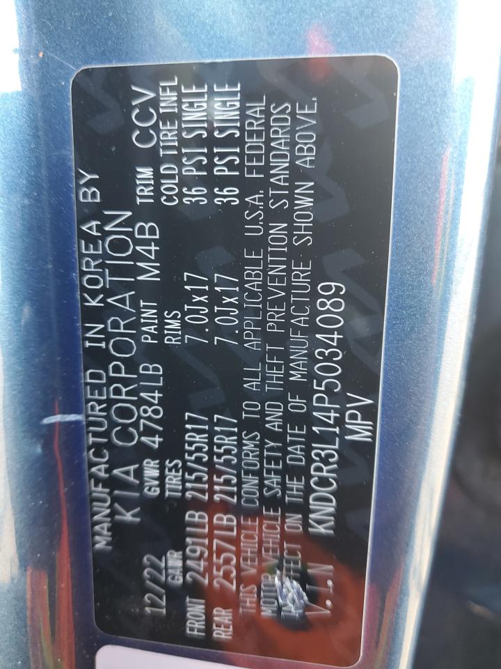 2023 Kia Niro Wind VIN: KNDCR3L14P5034089 Lot: 87038875