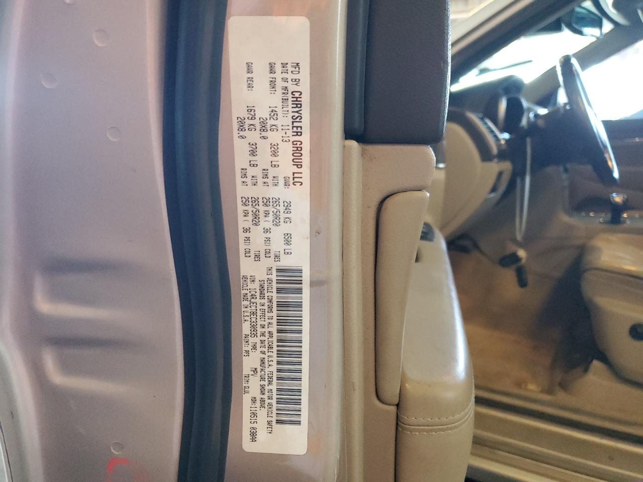 2014 Jeep Grand Cherokee Overland VIN: 1C4RJECT8EC330935 Lot: 85509115