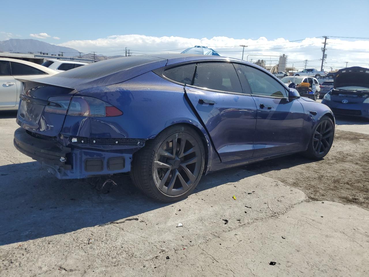 2021 Tesla Model S blue null electric 5YJSA1E69MF452352 photo #4