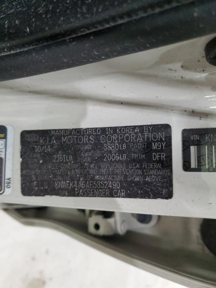 2015 Kia Forte Lx VIN: KNAFK4A64F5352490 Lot: 89674675