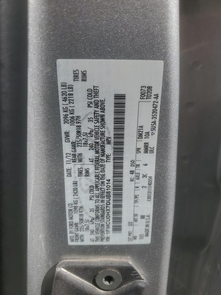 2013 Ford Escape Sel VIN: 1FMCU0HX7DUB81014 Lot: 81979875