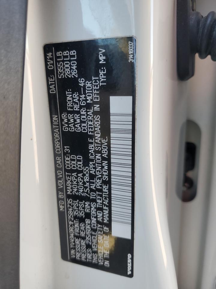 2015 Volvo Xc60 3.2 Premier + VIN: YV4940RC1F2584735 Lot: 85819185
