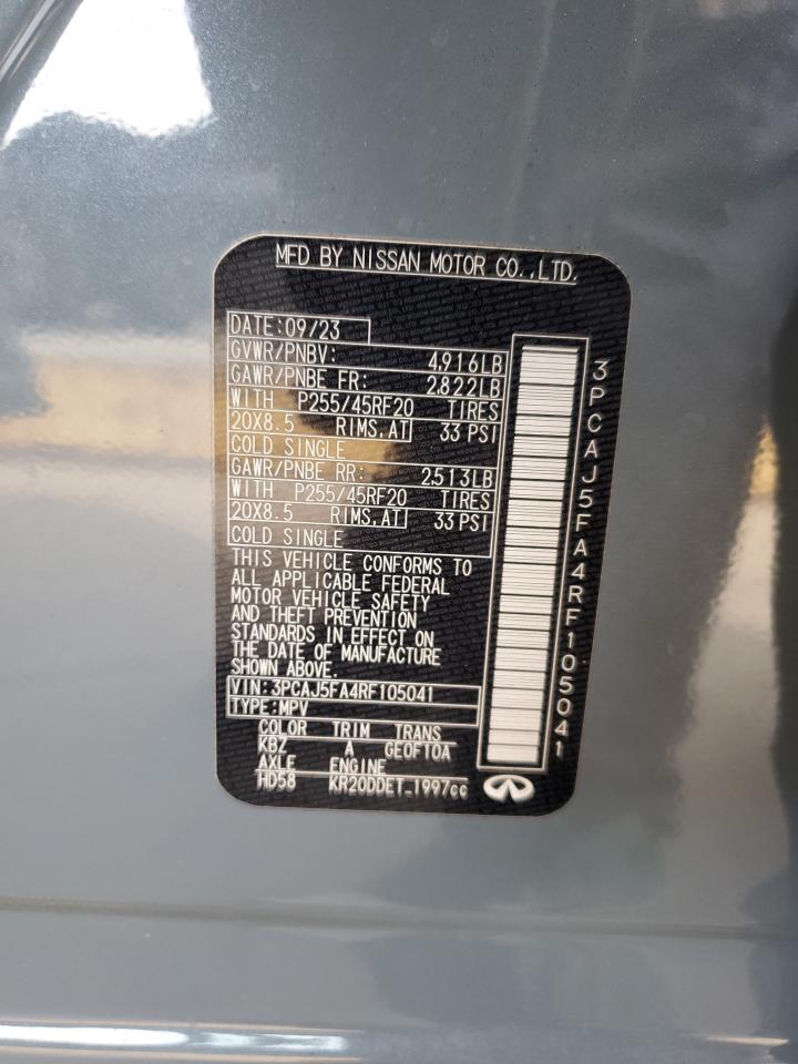 2024 Infiniti Qx50 Sport VIN: 3PCAJ5FA4RF105041 Lot: 82251545