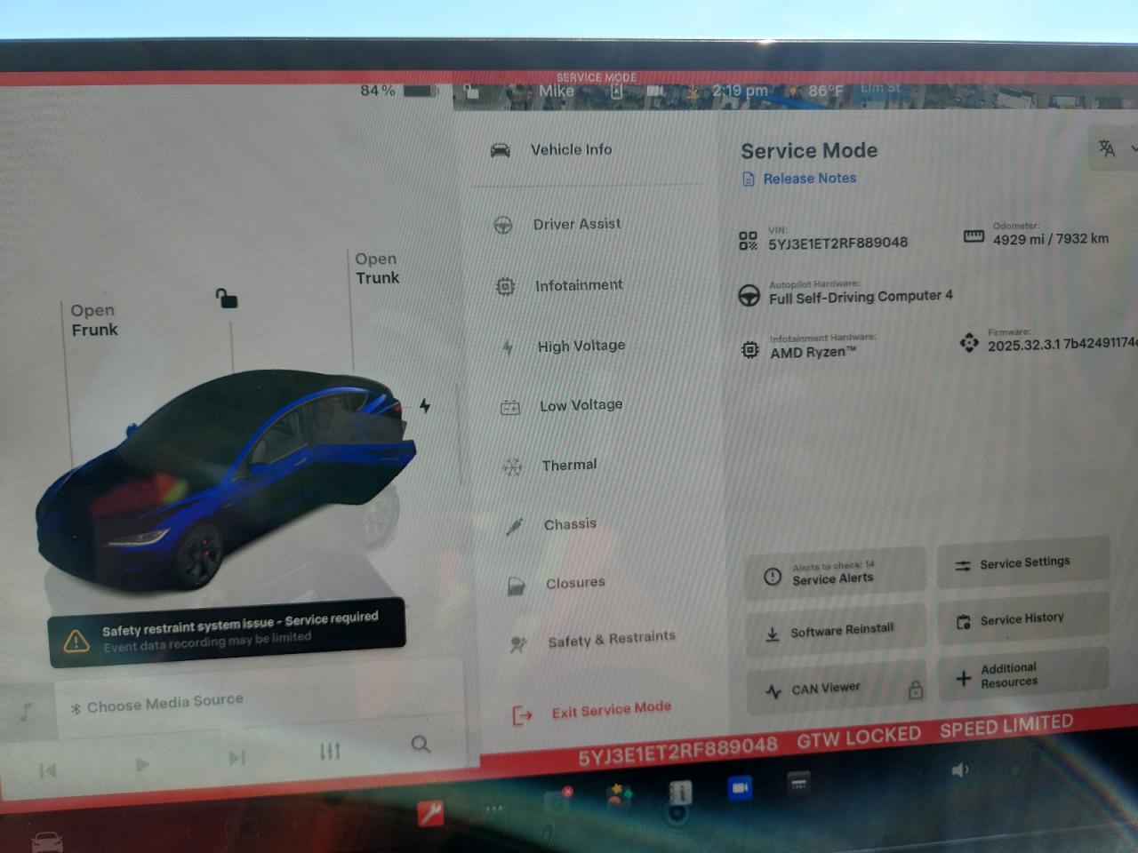 2024 Tesla Model 3 VIN: 5YJ3E1ET2RF889048 Lot: 86863255