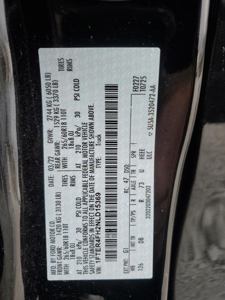 2022 Ford Ranger Xl VIN: 1FTER4FH2NLD15369 Lot: 90777795