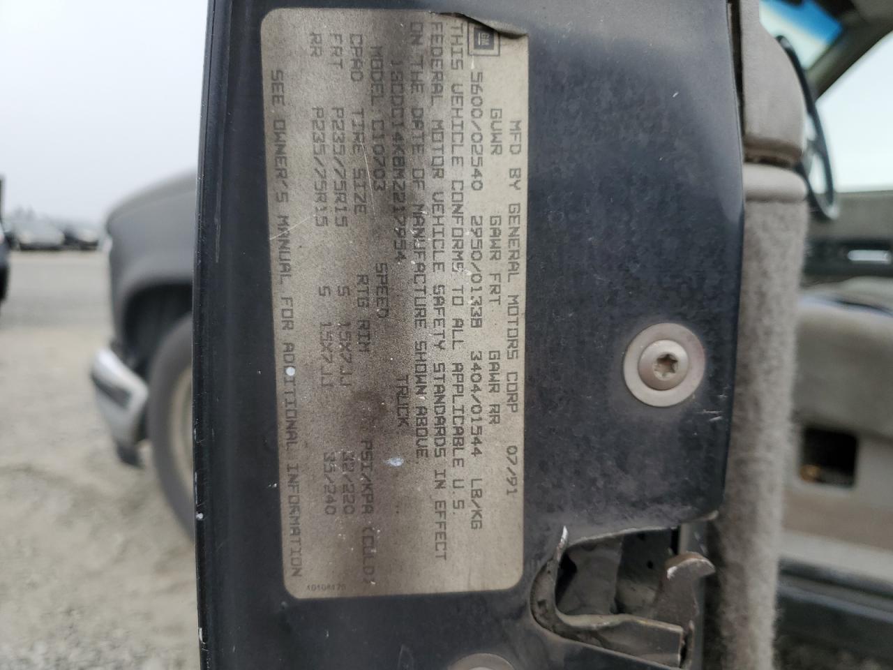 1991 Chevrolet Gmt-400 C1500 VIN: 1GCDC14K8MZ217954 Lot: 85526085