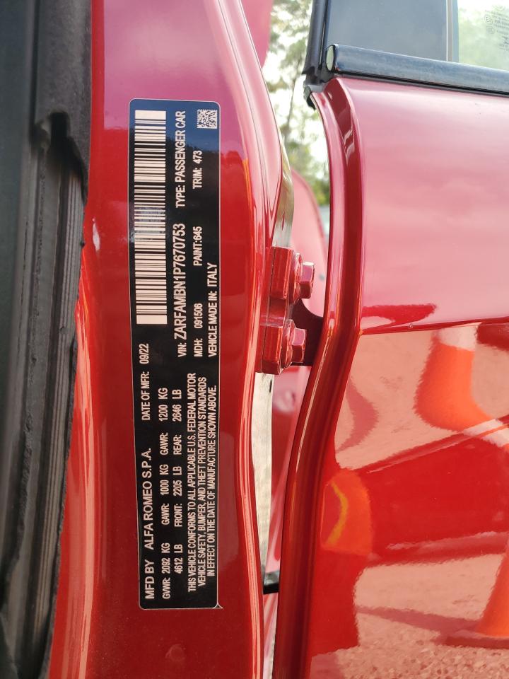 2023 Alfa Romeo Giulia Ti VIN: ZARFAMBN1P7670753 Lot: 85813115