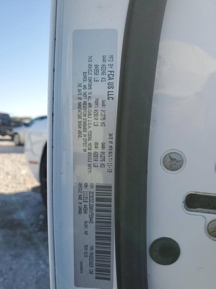 2019 Dodge Challenger Gt VIN: 2C3CDZJG0KH759445 Lot: 86181255