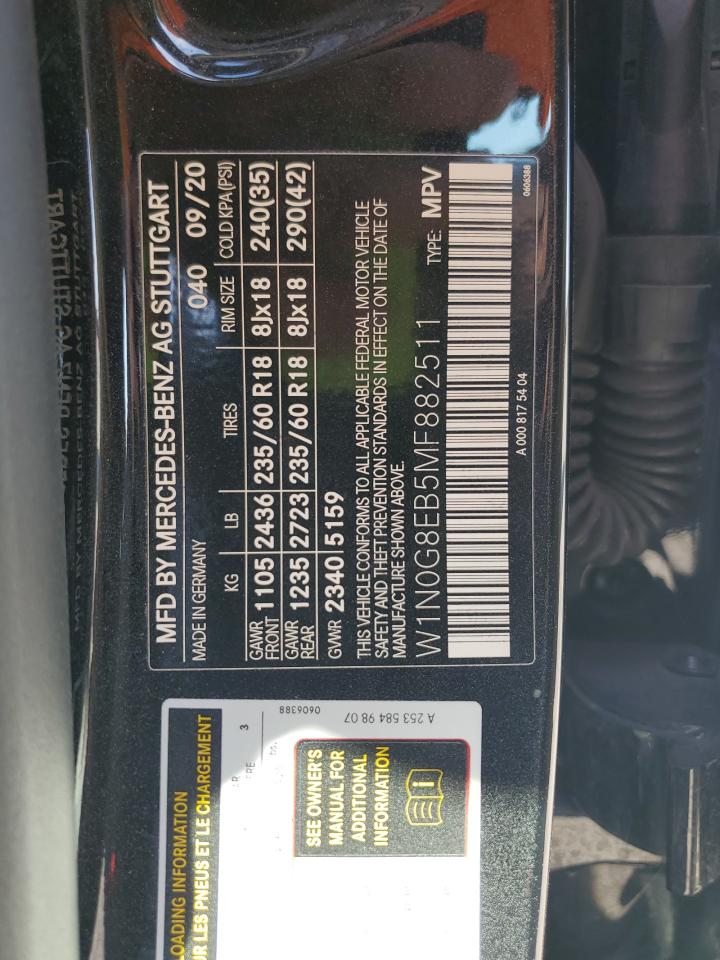 2021 Mercedes-Benz Glc 300 4Matic VIN: W1N0G8EB5MF882511 Lot: 89525775