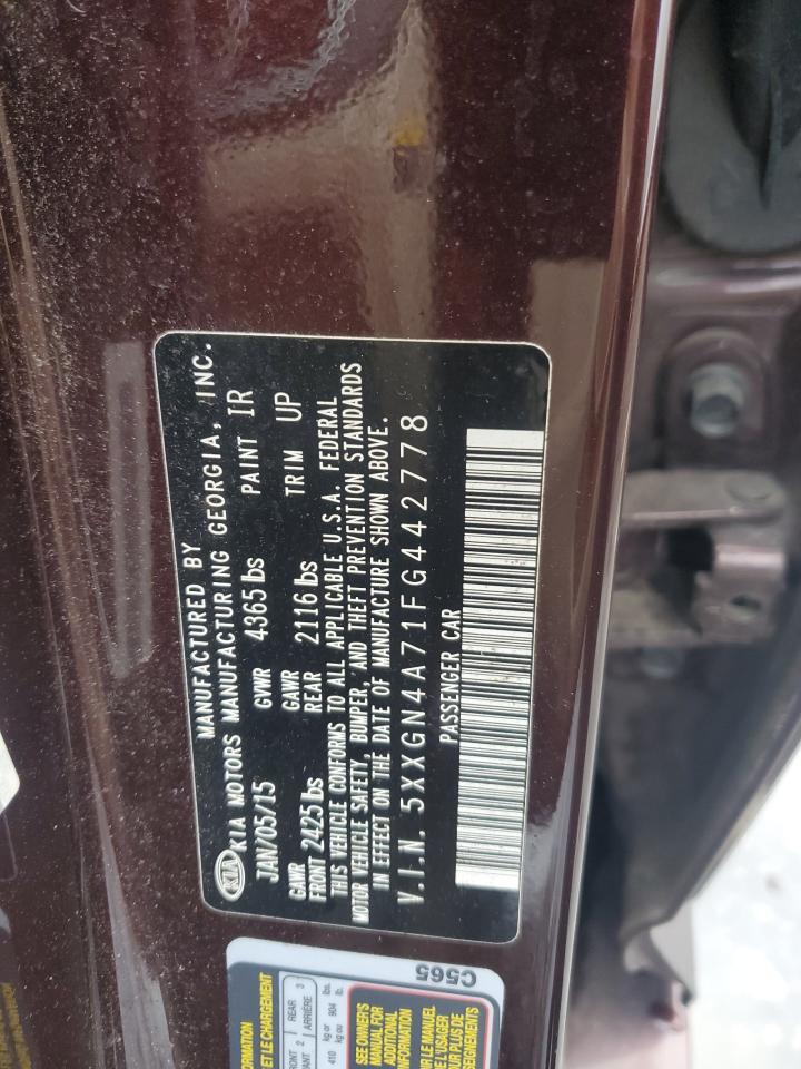 2015 Kia Optima Ex VIN: 5XXGN4A71FG442778 Lot: 85689615