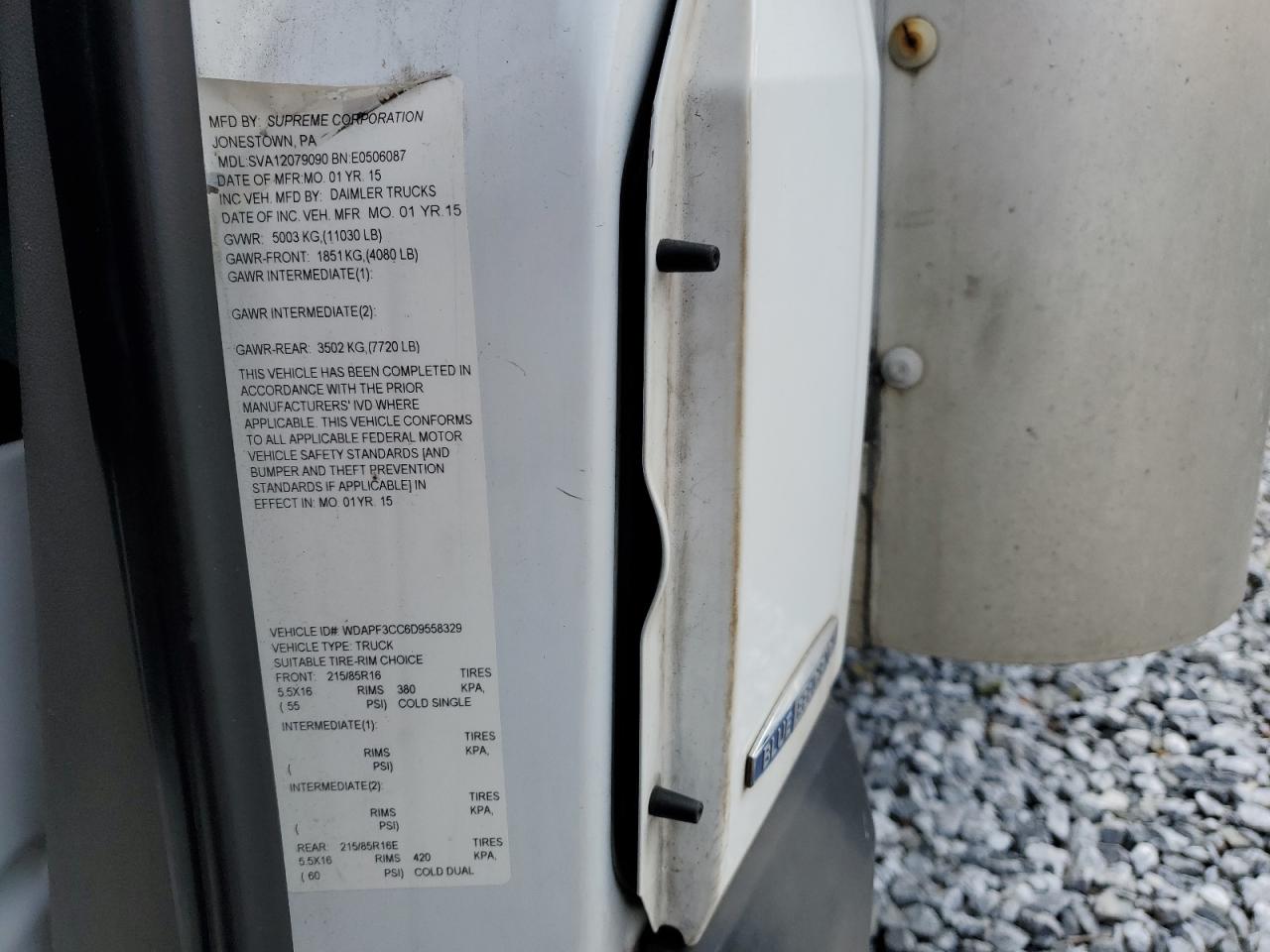 2013 Mercedes Benz Sprinter Box Truck VIN: WDAPF3CC6D9558329 Lot: 90136715