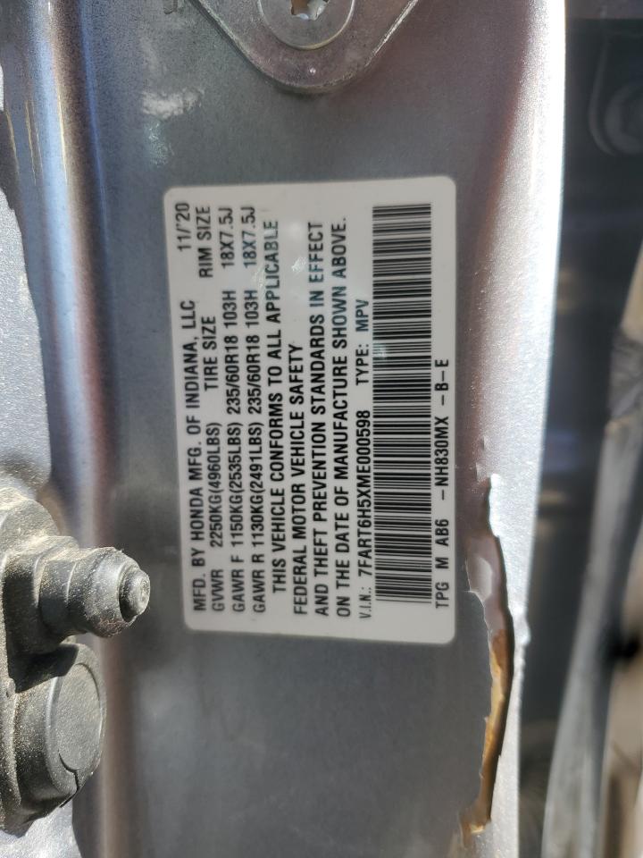 2021 Honda Cr-V Ex VIN: 7FART6H5XME000598 Lot: 87393055