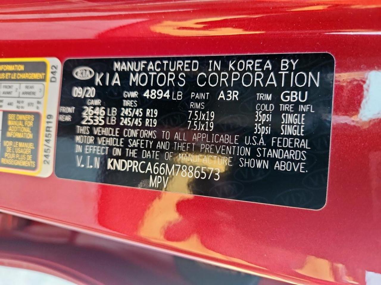 2021 Kia Sportage Sx VIN: KNDPRCA66M7886573 Lot: 82375785
