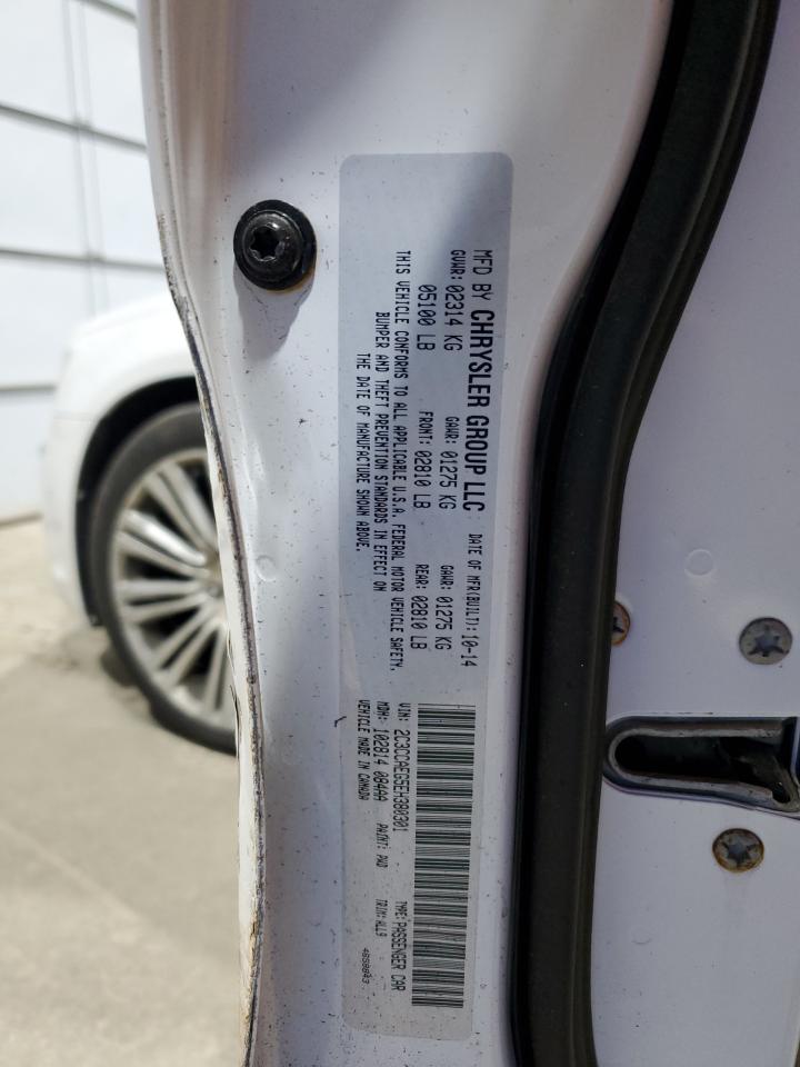 2014 Chrysler 300C VIN: 2C3CCAEG5EH380301 Lot: 86439915