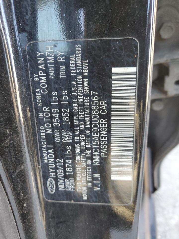 2013 Hyundai Accent Gls VIN: KMHCT5AE9DU088567 Lot: 90735825