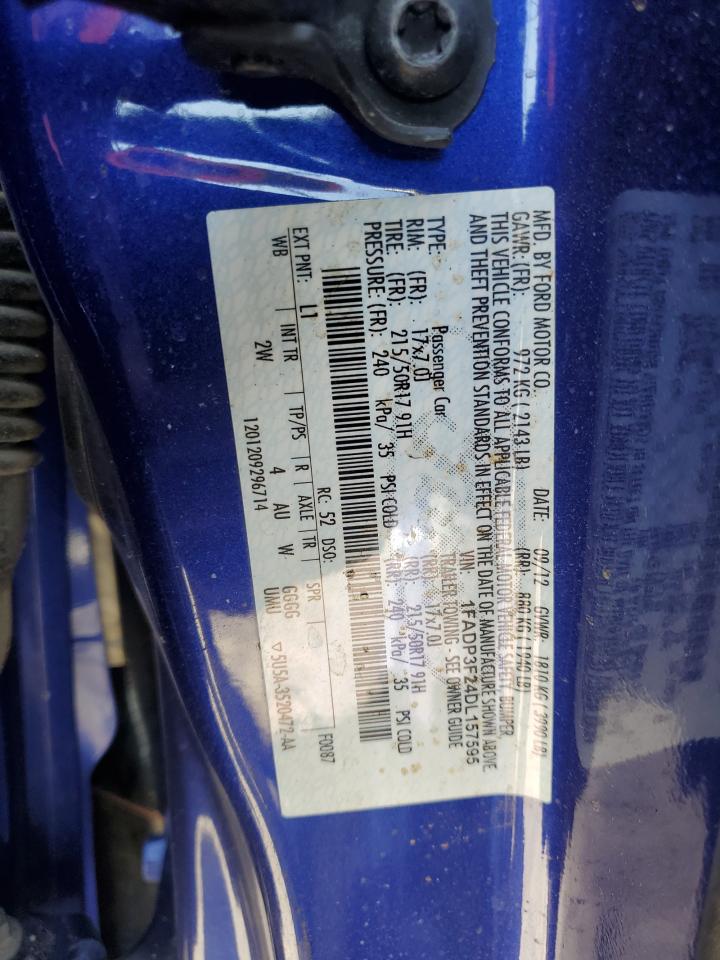 2013 Ford Focus Se VIN: 1FADP3F24DL157595 Lot: 87429035