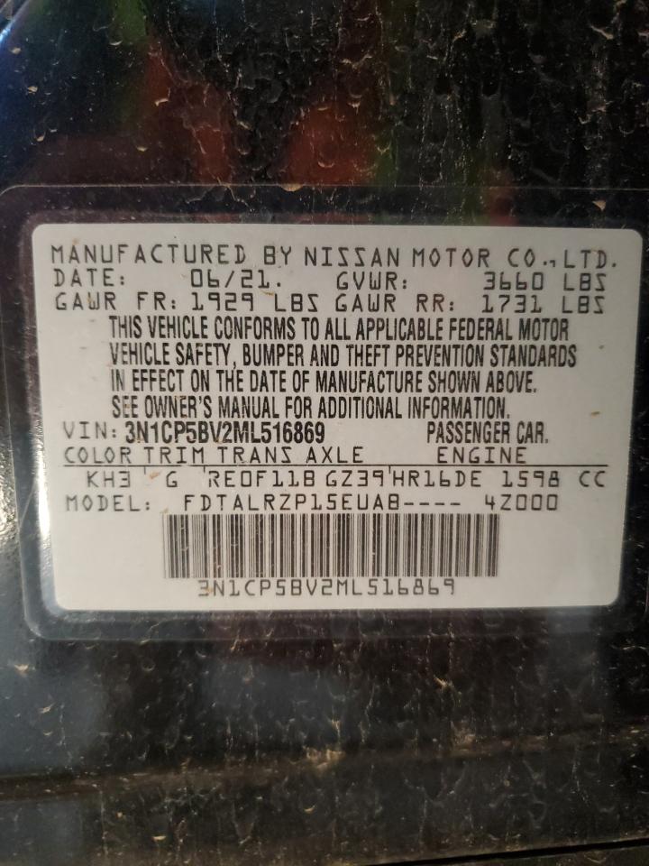 2021 Nissan Kicks S VIN: 3N1CP5BV2ML516869 Lot: 91015195