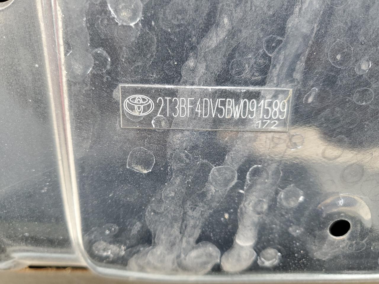 2011 Toyota Rav4 VIN: 2T3BF4DV5BW091589 Lot: 85301165