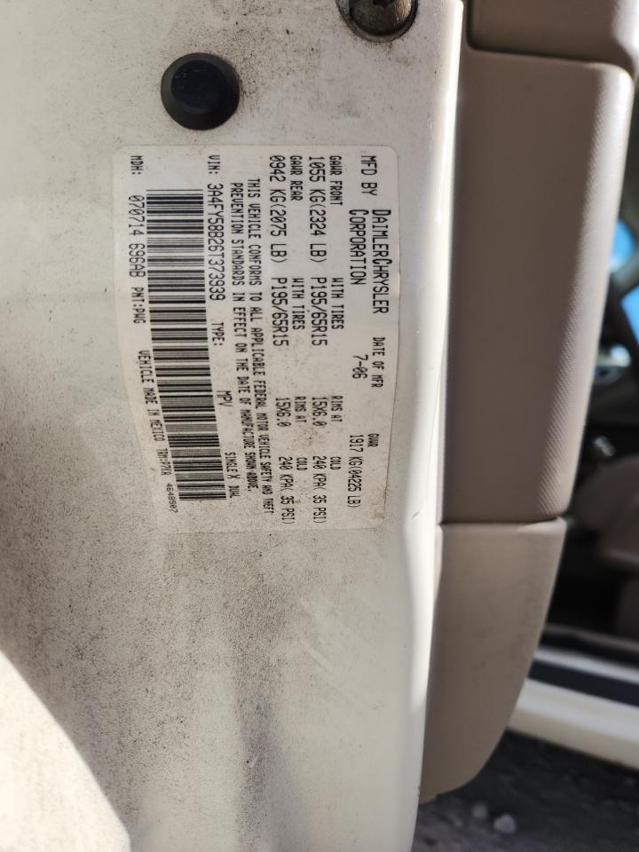 2006 Chrysler Pt Cruiser Touring VIN: 3A4FY58B26T373939 Lot: 87099715