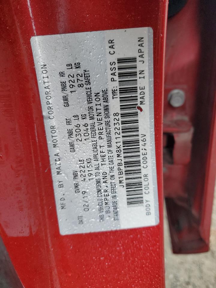 2019 Mazda 3 VIN: JM1BPBJM8K1122328 Lot: 90602025