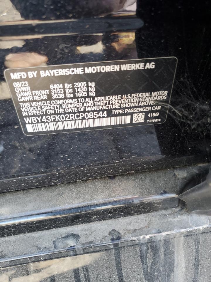 2024 BMW I5 M60 VIN: WBY43FK02RCP08544 Lot: 85091455