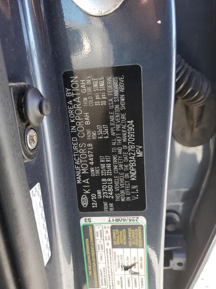 2011 Kia Sportage Lx VIN: KNDPB3A27B7091904 Lot: 82471985