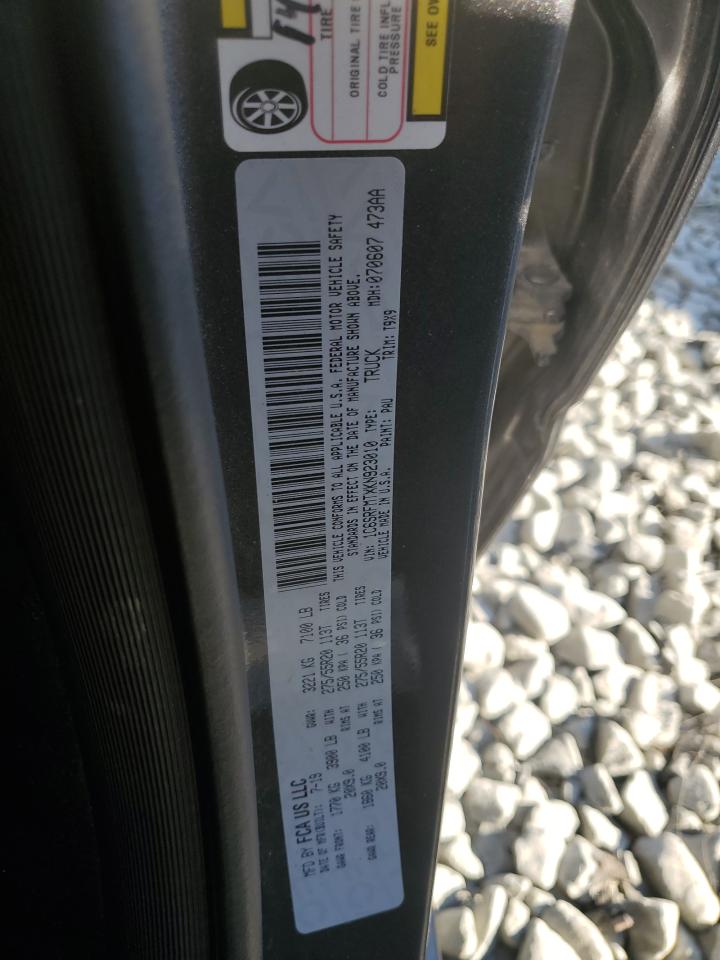 2019 Ram 1500 Big Horn/Lone Star VIN: 1C6SRFMTXKN923010 Lot: 84445285