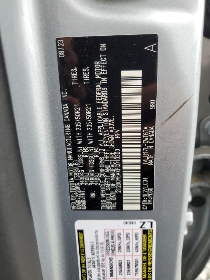 2023 Lexus Rx 500H F Sport VIN: 2T2BCMEAXPC010300 Lot: 82298025