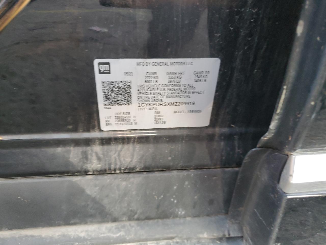 2021 Cadillac Xt6 Premium Luxury VIN: 1GYKPDRSXMZ209919 Lot: 86126795