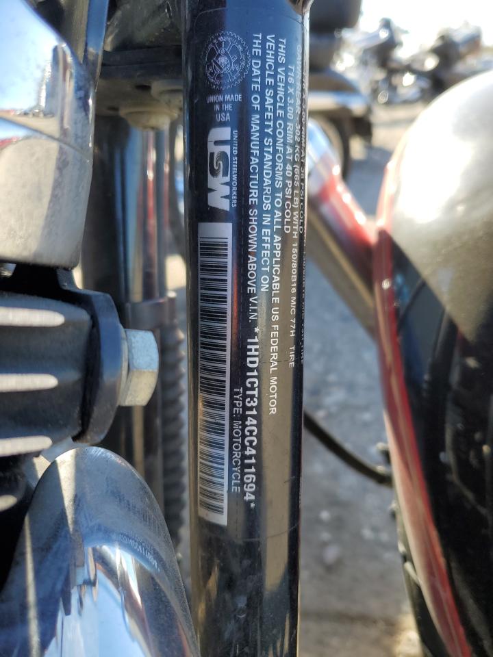 2012 Harley-Davidson Xl1200 C VIN: 1HD1CT314CC411694 Lot: 89933095