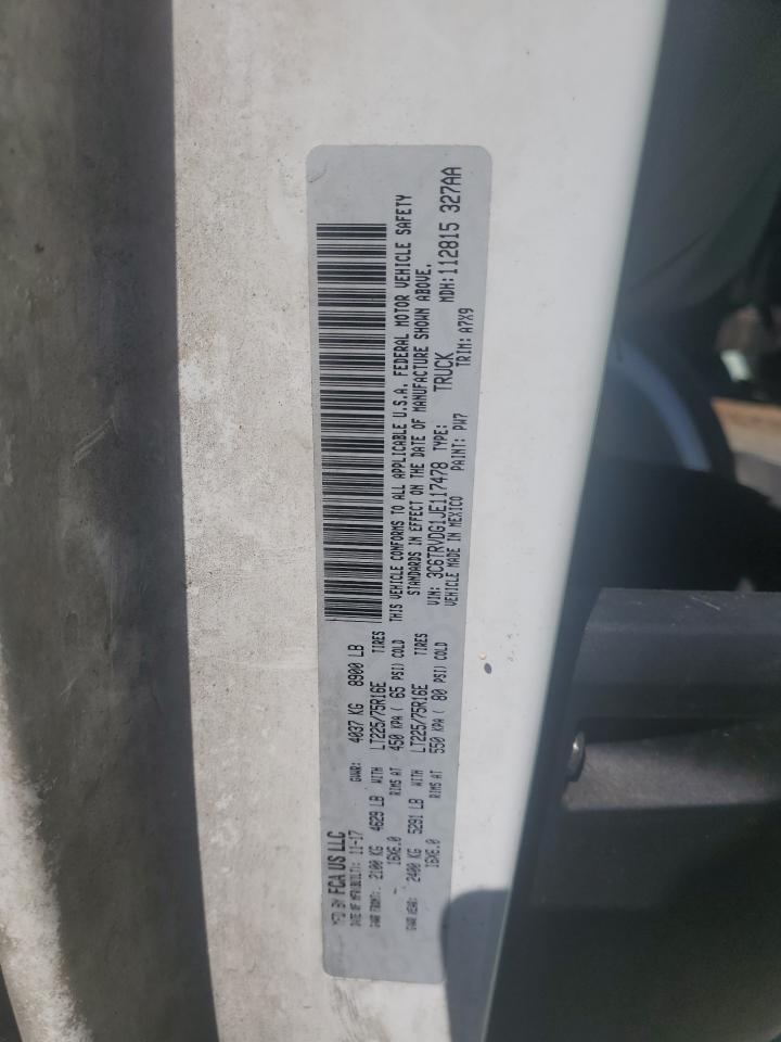2018 Ram Promaster 2500 2500 High VIN: 3C6TRVDG1JE117478 Lot: 89455975