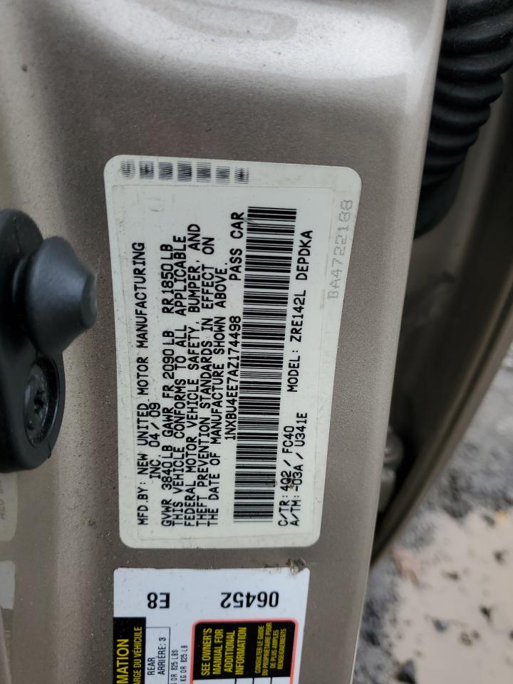 2010 Toyota Corolla Base VIN: 1NXBU4EE7AZ174498 Lot: 86111835