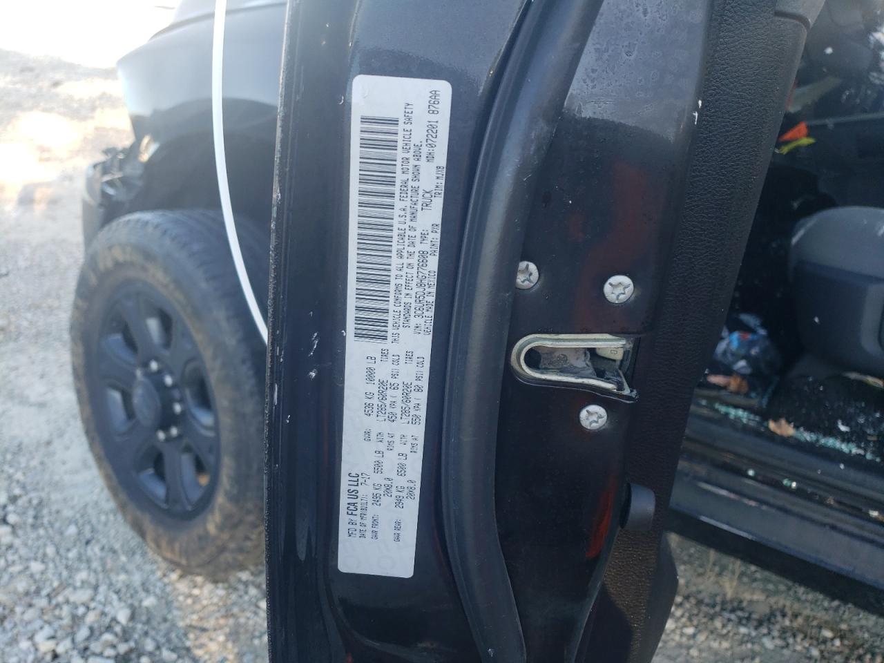 2017 Ram 2500 Slt VIN: 3C6UR5DJ8HG776608 Lot: 82419125