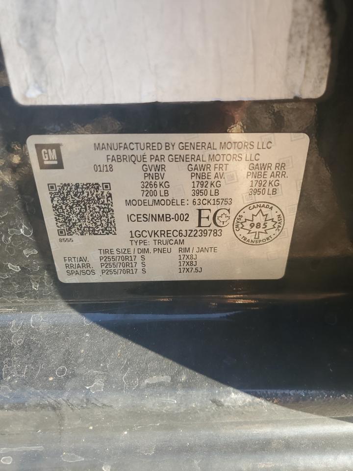 2018 Chevrolet Silverado K1500 Lt VIN: 1GCVKREC6JZ239783 Lot: 84482565