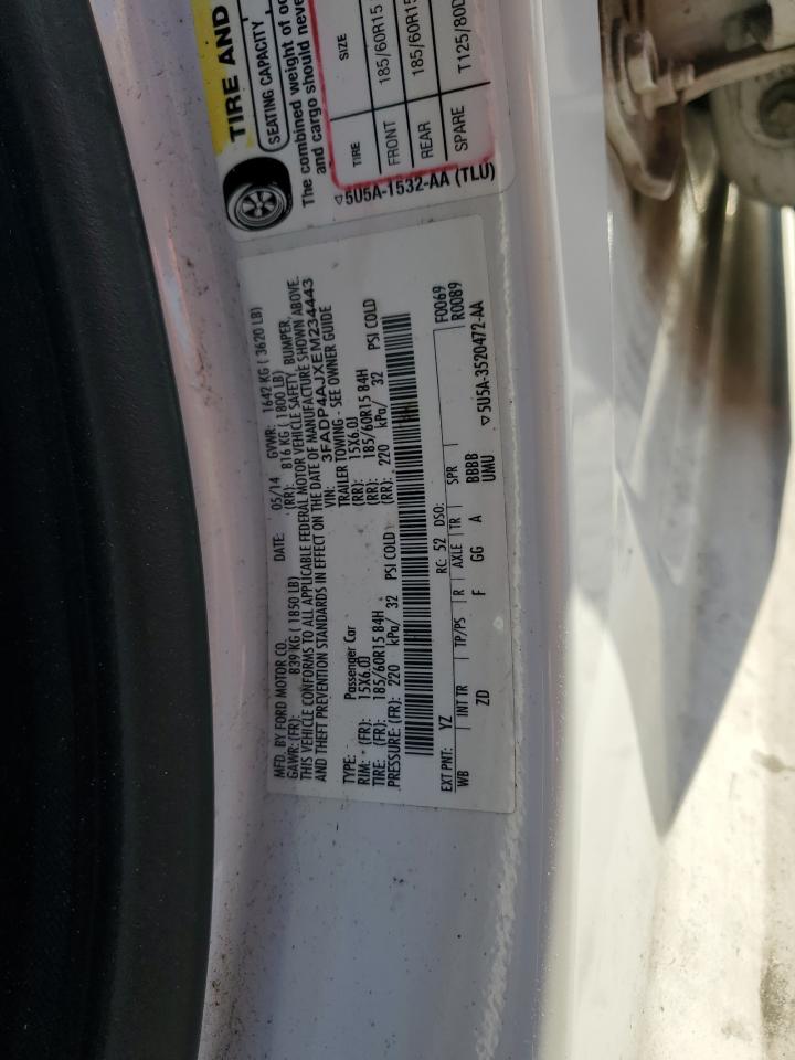 2014 Ford Fiesta S VIN: 3FADP4AJXEM234443 Lot: 84481035