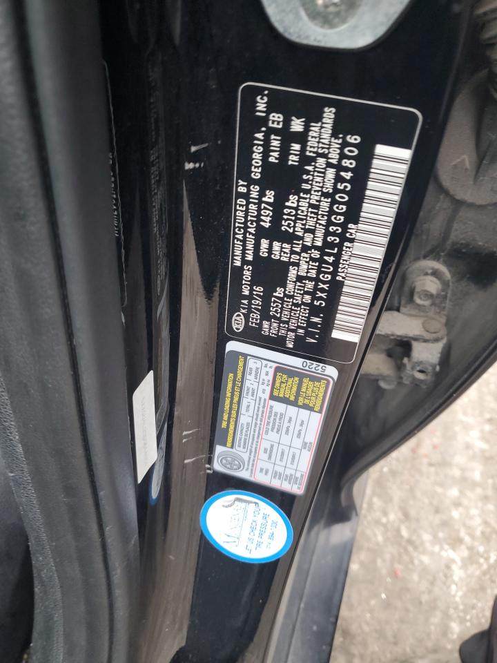 2016 Kia Optima Ex VIN: 5XXGU4L33GG054806 Lot: 85856985