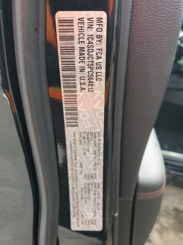 2023 Dodge Durango R/T VIN: 1C4SDJCT5PC564812 Lot: 84774175