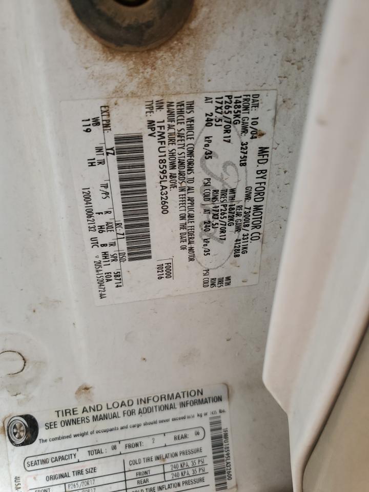 2005 Ford Expedition Eddie Bauer VIN: 1FMFU18595LA32600 Lot: 82419525