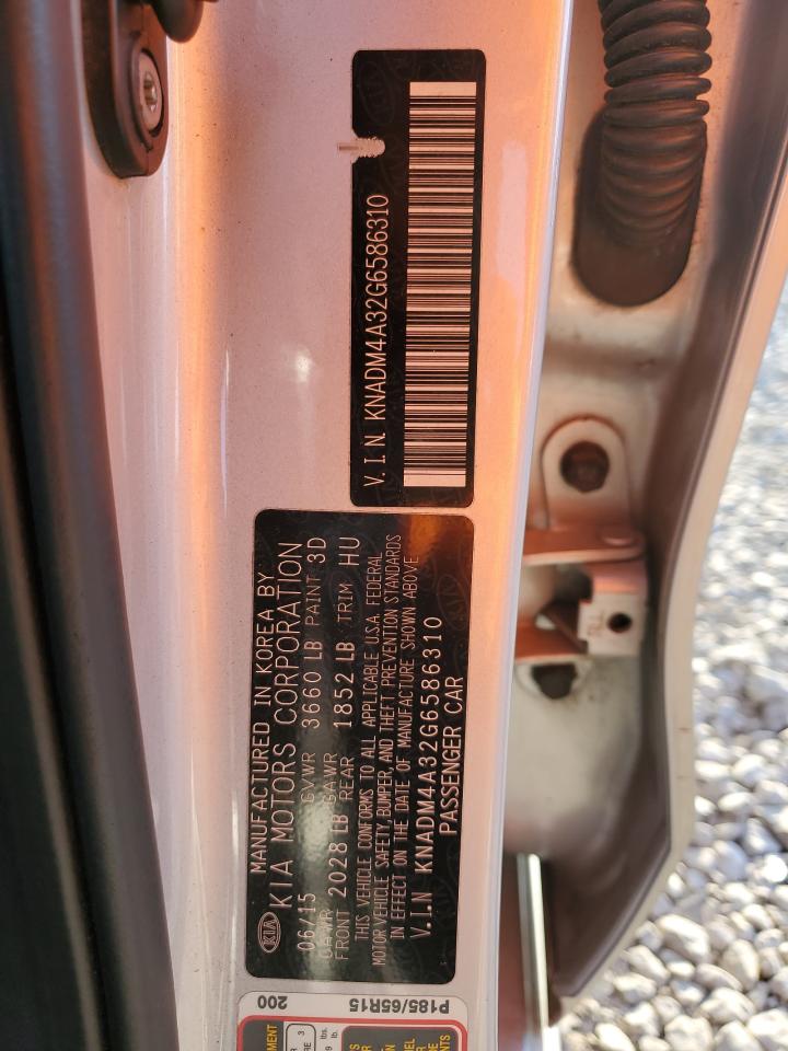 2016 Kia Rio Lx VIN: KNADM4A32G6586310 Lot: 84302915