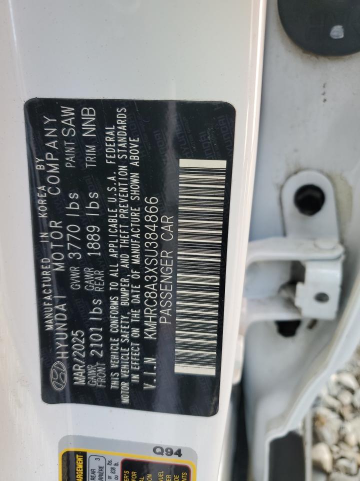 2025 Hyundai Venue Sel VIN: KMHRC8A3XSU384866 Lot: 87094055