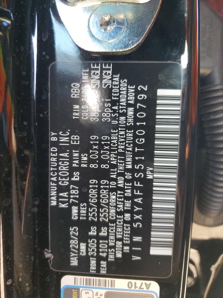 2026 Kia Ev9 Wind VIN: 5XYAFFS51TG010792 Lot: 90850645