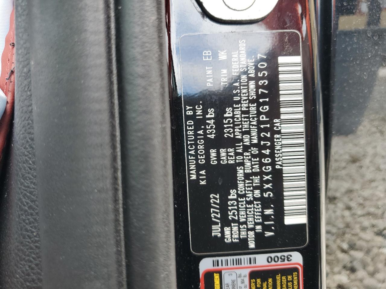 2023 Kia K5 Gt Line VIN: 5XXG64J21PG173507 Lot: 90478575