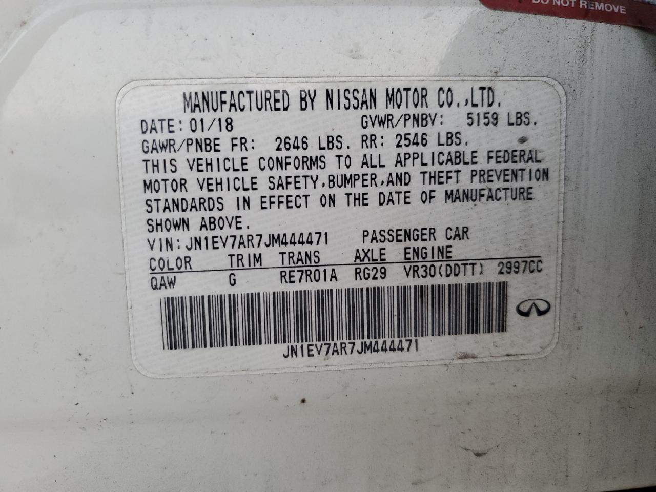 2018 Infiniti Q50 Luxe VIN: JN1EV7AR7JM444471 Lot: 89591015