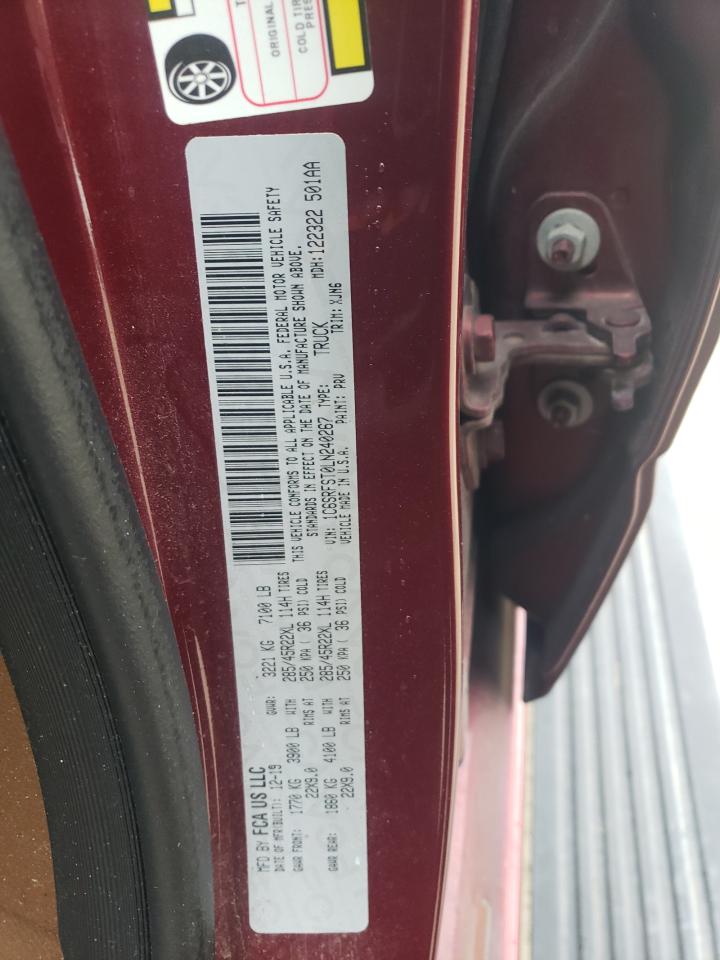 2020 Ram 1500 Longhorn VIN: 1C6SRFST0LN240267 Lot: 90420875