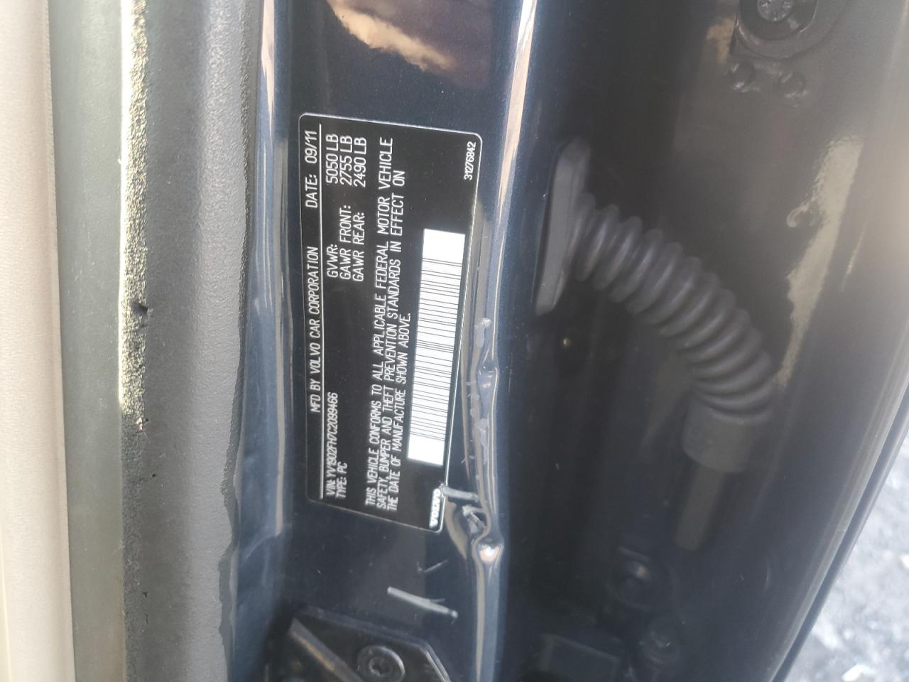 2012 Volvo S60 T6 VIN: YV1902FH7C2099466 Lot: 81548345